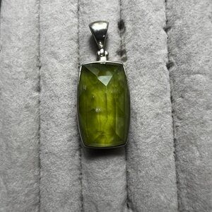 Vesuvianite Silver Pendant  💚